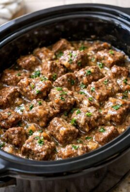 Bouchées de bœuf en sauce cuites à la mijoteuse