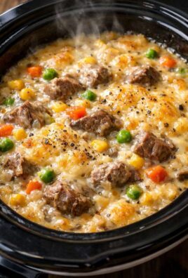 Boeuf crémeux aux boulettes de pâte à la mijoteuse, plat réconfortant et savoureux