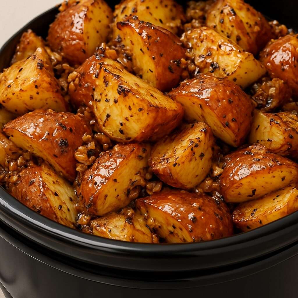 Pommes de terre à l'ail et au beurre à la mijoteuse, plat réconfortant et savoureux