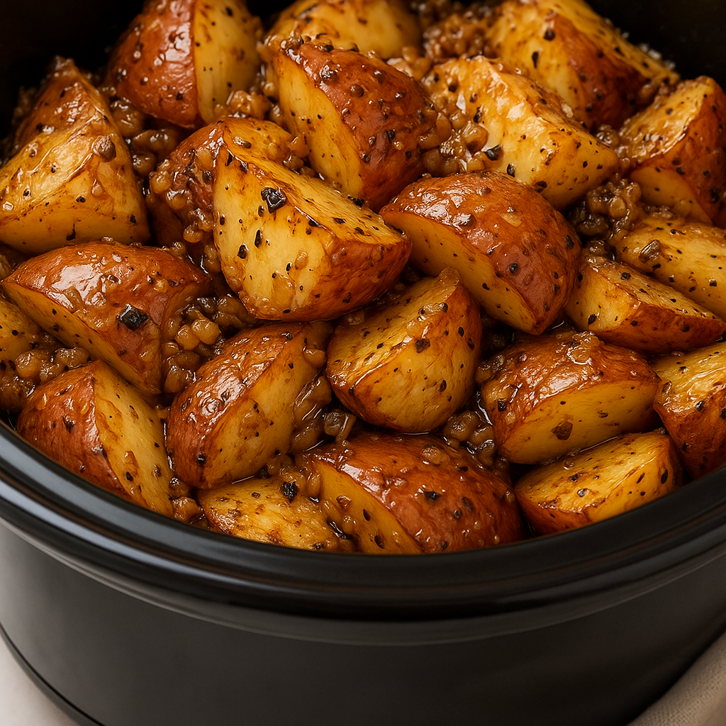 Pommes de terre à la mijoteuse avec beurre et ail