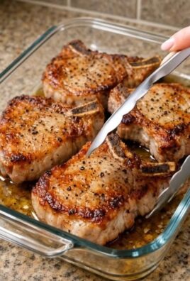 Côtelettes de porc dorées et savoureuses au four